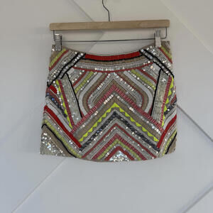 Parker Beaded Mini Skirt Size 2